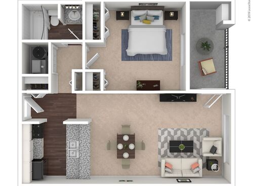 Fishermans Village - Cobalt - 1 bed - 1 bath - 624 sf