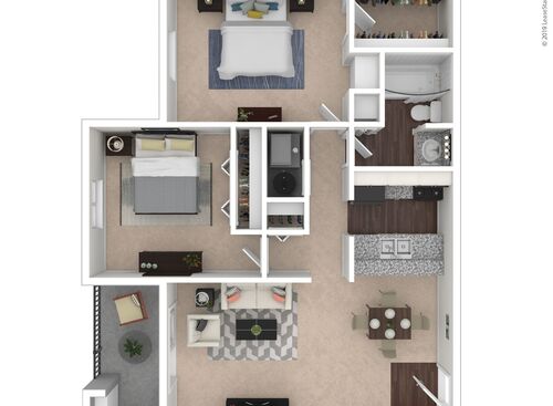 Fishermans Village - Indigo - 2 bed - 1 bath - 888 sf