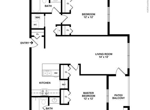 Fishermans Village - Sapphire - 2 bed - 2 bath - 888 sf