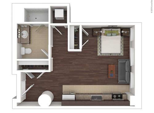 One Bedroom: Beds - Studio: Baths - 1: SqFt Range - 441 to 441