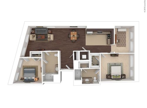 One Bedroom: Beds - 2: Baths - 2: SqFt Range - 1188 to 1935
