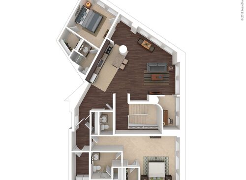 One Bedroom: Beds - 2: Baths - 2: SqFt Range - 1188 to 1935