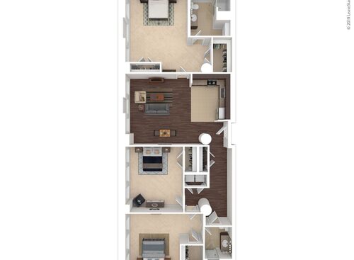 One Bedroom: Beds - 3: Baths - 2: SqFt Range - 1713 to 1713