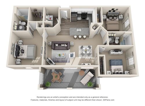 The Cove: Beds - 3: Baths - 2: SqFt Range - 1379 to 1379