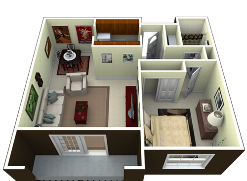 Willoway Apartments - Whisper - 1 bed - 1 bath - 868 sf