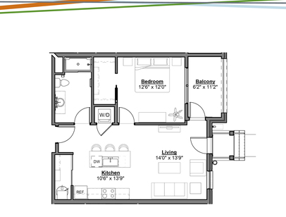 Apartments at the Yard: Kipton - Hendrick - 1 bed - 1 bath - 733 sf