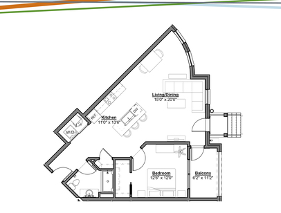 Apartments at the Yard: Kipton - Kingston - 1 bed - 1 bath - 875 sf