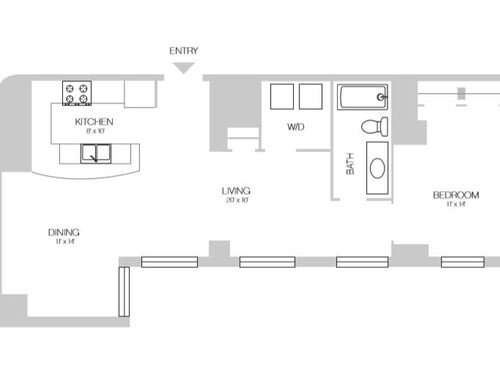 The Statler - One Bedroom 1412 - 1 bed - 1 bath - 898 sf