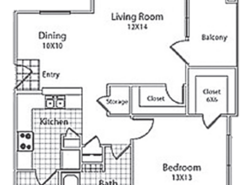 Trails At Eldridge Parkway - 1E - Atlanta - 1 bed - 1 bath - 794 sf
