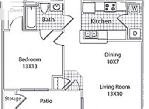 Trails At Eldridge Parkway - 1J - Auburn - 1 bed - 1 bath - 718 sf