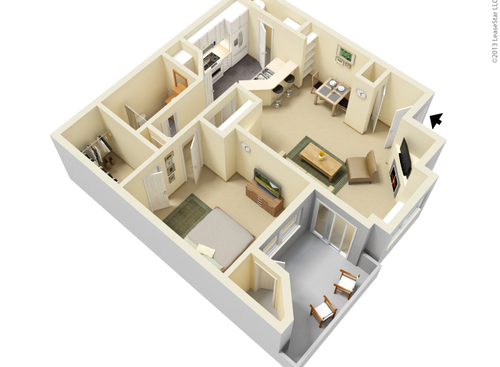 UTE CREEK APARTMENTS - Scenic - 1 bed - 1 bath - 808 sf