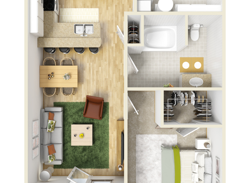 Keystone At Mebane Oaks - Autumn - 1 bed - 1 bath - 852 sf