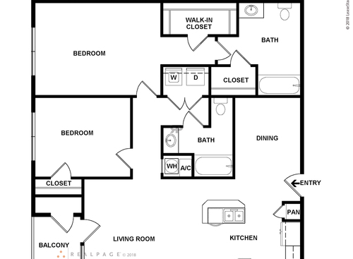 Keystone At Mebane Oaks - Spring - 2 bed - 2 bath - 1218 sf