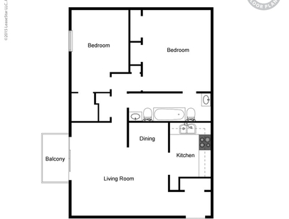 Village Apartments - 2 Bdr/2 Bath - 2 bed - 2 bath - 1100 sf