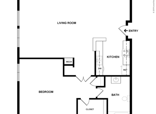 Cambridge On Devonshire - Newport - 1 bed - 1 bath - 785 sf