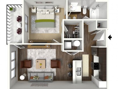 Copper Ridge Apartments - A3 - 1 bed - 1 bath - 684 sf