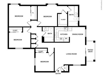 Iris: Beds - 4: Baths - 2: SqFt Range - 1220 to 1220