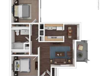 Ash: Beds - 2: Baths - 1: SqFt Range - 942 to 942