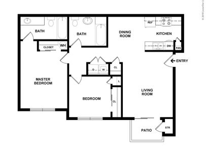 Braeburn: Beds - 2: Baths - 2: SqFt Range - 985 to 985