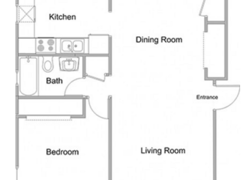 1 Bedroom: Beds - 1: Baths - 1: SqFt Range - 800 to 800