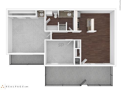 Country Club Apartments - Two Bedroom One Bath - 2 bed - 1 bath - 945 sf