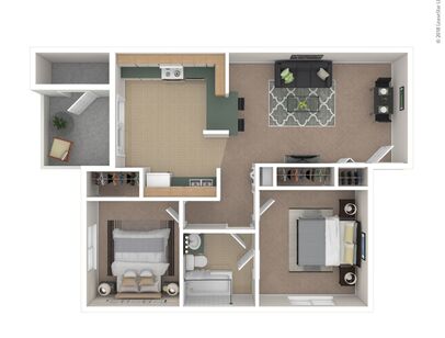 Braeburn: Beds - 2: Baths - 1: SqFt Range - 839 to 839