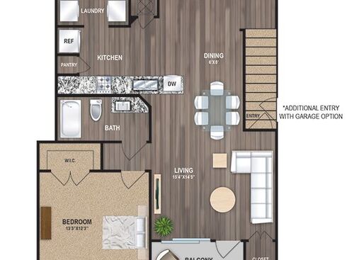 A1  Starting at $975: Beds - 1: Baths - 1: SqFt Range - 954 to 954