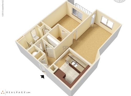 City Walk Apartments - A-2 - 1 bed - 1 bath - 765 sf