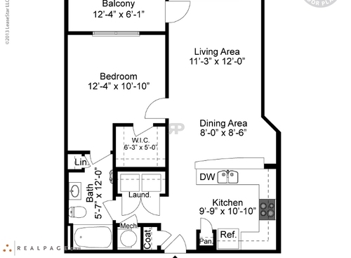 City Walk Apartments - A-2 - 1 bed - 1 bath - 765 sf