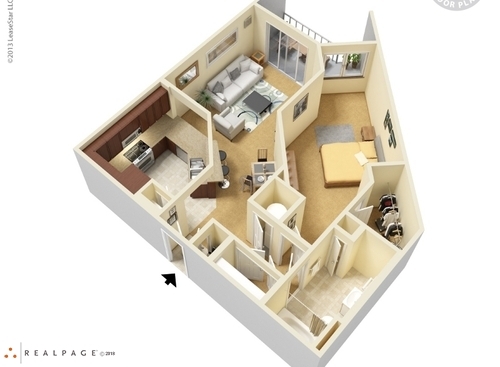 City Walk Apartments - A-3 - 1 bed - 1 bath - 752 sf