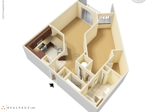 City Walk Apartments - A-3 - 1 bed - 1 bath - 752 sf