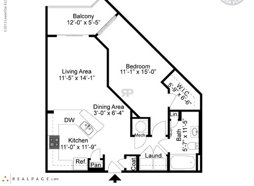 City Walk Apartments - A-3 - 1 bed - 1 bath - 752 sf
