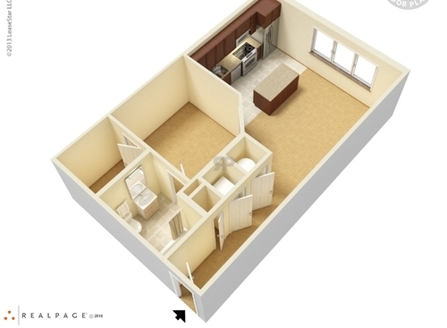 A-4: Beds - 1: Baths - 1: SqFt Range - 643 to 643