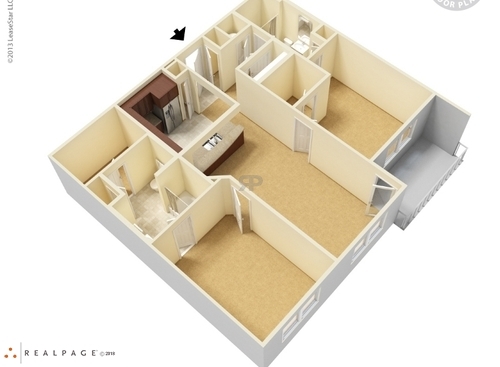 City Walk Apartments - B-1 HC - 2 bed - 2 bath - 1095 sf