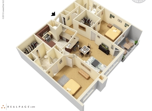 B-2: Beds - 2: Baths - 2: SqFt Range - 1207 to 1207