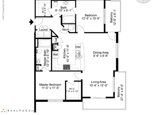 City Walk Apartments - B-3 - 2 bed - 2 bath - 1183 sf