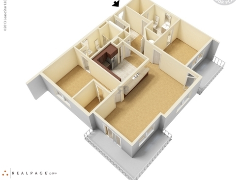 City Walk Apartments - B-3B - 2 bed - 2 bath - 1207 sf