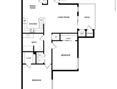Aspen: Beds - 2: Baths - 1: SqFt Range - 988 to 988