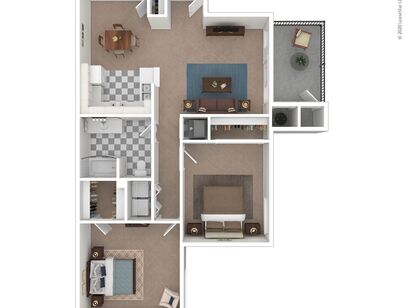 Aspen: Beds - 2: Baths - 1: SqFt Range - 988 to 988