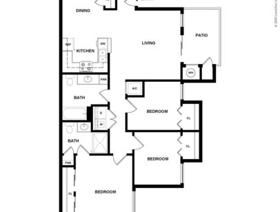 Aspen: Beds - 3: Baths - 2: SqFt Range - 1186 to 1186