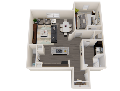 1 Bedroom 1 Bath: Beds - 1: Baths - 1: SqFt Range - 812 to 812