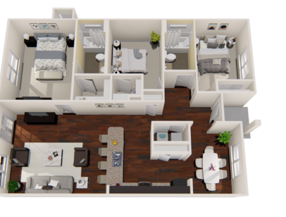 A: Beds - 3: Baths - 2: SqFt Range - 1562 to 1562