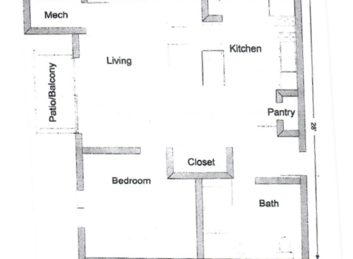 1 Bedroom: Beds - 1: Baths - 1: SqFt Range - 630 to