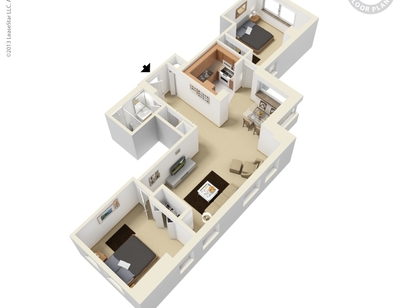 BACK BAY TOWER - Two Bedroom One Bath - 2 bed - 1 bath - 950 sf