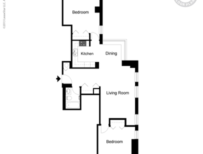 BACK BAY TOWER - Two Bedroom One Bath - 2 bed - 1 bath - 950 sf