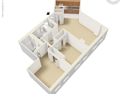 BACK BAY TOWER - Two Bedroom Two Bath - 2 bed - 2 bath - 870 sf