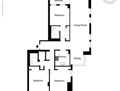 BACK BAY TOWER - Three Bedroom Two Bath - 3 bed - 2 bath - 1700 sf