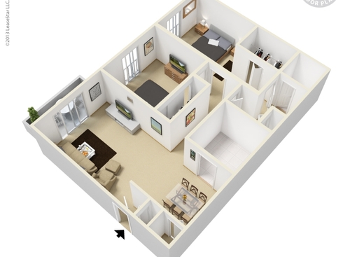 PARKLANE APARTMENTS - 2 Bedroom - 2 bed - 1 bath - 900 sf