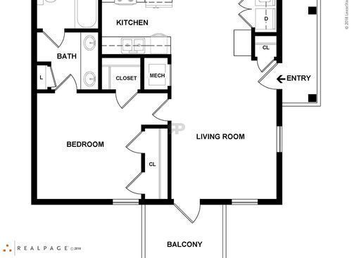 A1: Beds - 1: Baths - 1: SqFt Range - 743 to 743