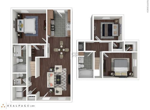 Townhome A: Beds - 3: Baths - 2: SqFt Range - 1378 to 1378